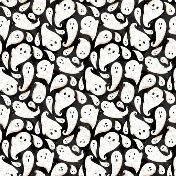 Boo Y'all 19563-BLK Black by 3 Wishes Fabric