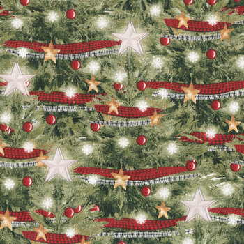 A Christmas To Remember 19528-GRN Green by 3 Wishes Fabric