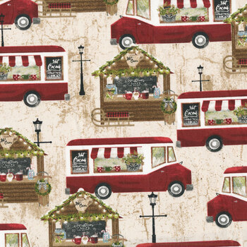 A Christmas To Remember 19532-BGE Beige by 3 Wishes Fabric
