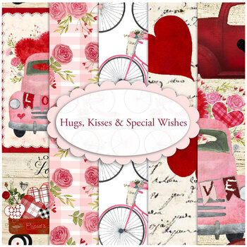 Hugs, Kisses & Special Wishes  Yardage by 3 Wishes Fabric