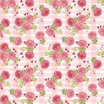 Hugs, Kisses & Special Wishes 19558-PNK Pink by 3 Wishes Fabric