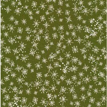 Moda Naughty or Nice Snow Spearmint Green Words Fabric