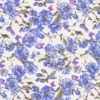 Judy's Bloom 13552-50 Blue by Benartex
