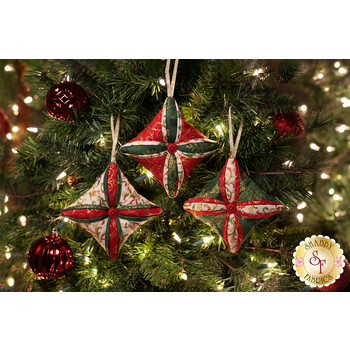  Cathedral Window Ornaments Kit - Holiday Flourish 14 - Makes 3