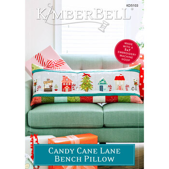 Candy Cane Lane Bench Pillow Pattern - Machine Embroidery