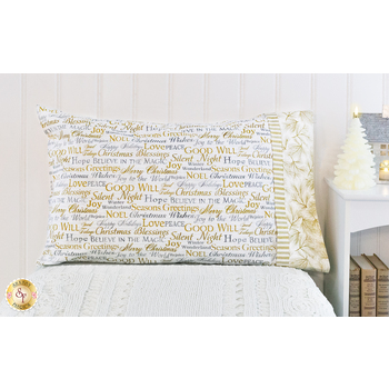  Magic Pillowcase Kit - Stonehenge White Christmas - Standard Size - Words
