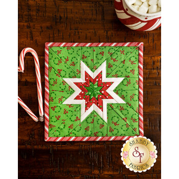  Folded Star Squared Hot Pad Kit - Merry and Bright - Green