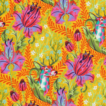 Tiny Beasts PWTP178.GLOW Deer John by Tula Pink for Free Spirit Fabrics