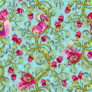 Tiny Beasts PWTP179.GLIMMER Oh Nuts! by Tula Pink for Free Spirit Fabrics