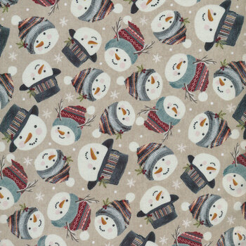 Let It Snow 1462-Natural by Timeless Treasures Fabrics