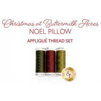  Noel Pillow - Christmas at Buttermilk Acres - 3pc Applique Thread Set