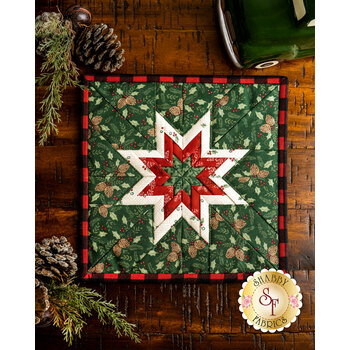  Folded Star Squared Hot Pad Kit - Home Sweet Holidays - Green