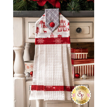 Hanging Towel Kit - Holiday Lane - White