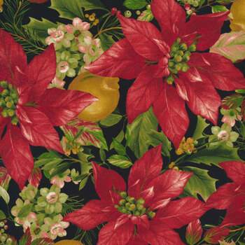 Holiday Foliage R210217-BLACK by Marcus Fabrics REM