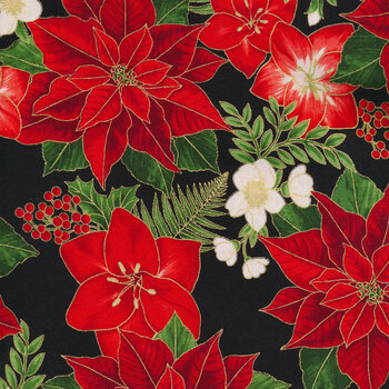 Holiday Flourish 15 20781-2 Black by Robert Kaufman Fabrics