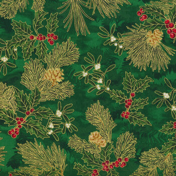 Holiday Flourish 15 20784-7 Green by Robert Kaufman Fabrics
