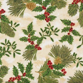 Holiday Flourish 15 20784-15 Ivory by Robert Kaufman Fabrics REM