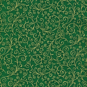 Holiday Flourish 15 20787-7 Green by Robert Kaufman Fabrics REM