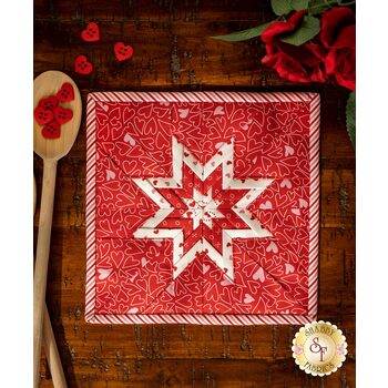  Folded Star Hot Pad Squared Kit - Holiday Essentials - Love - Red