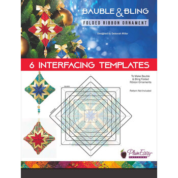 Bauble & Bling Folded Ribbon Ornament Interfacing Template Refill - 6pk