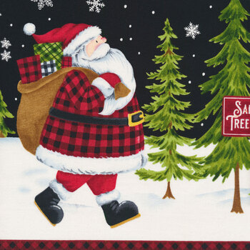 Santa's Tree Farm 24731-99 Panel by Northcott Fabrics