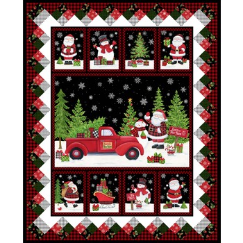 Santa's Tree Farm DP24730-99 Panel by Northcott Fabrics
