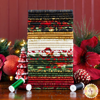 Christmas Red Satin Radiance Ribbon with Gold Shimmer - By the Yard