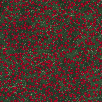 Holiday Wishes 7769-60G Hunter Gold by Hoffman Fabrics