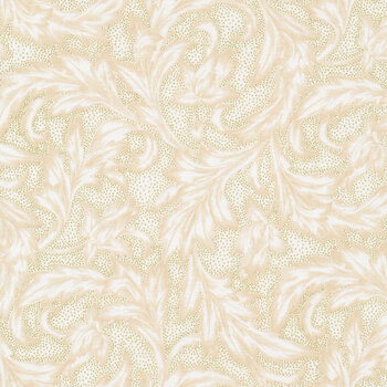 Holiday Wishes 7768-20G Natural Gold by Hoffman Fabrics