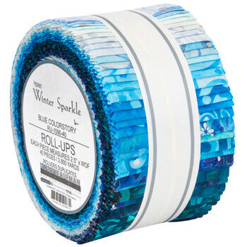 Winter Sparkle - Artisan Batiks - Blue  2-1/2