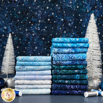 Winter Sparkle - Artisan Batiks - Blue  20 FQ Set by Robert Kaufman Fabrics
