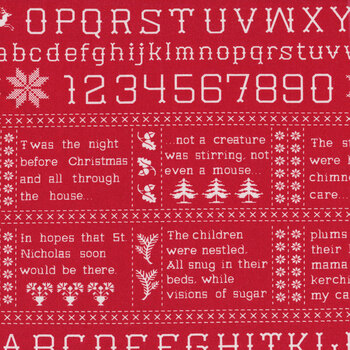 Christmas Stitched 20441-14 Poinsettia by Fig Tree & Co. for Moda Fabrics
