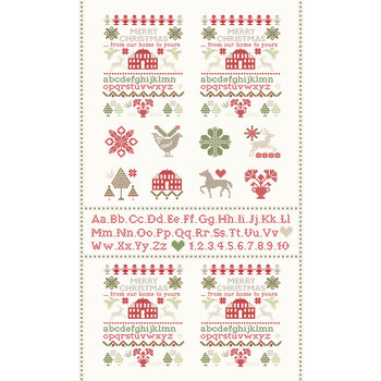 Christmas Stitched 20448-11 Snow Multi by Fig Tree & Co. for Moda Fabrics