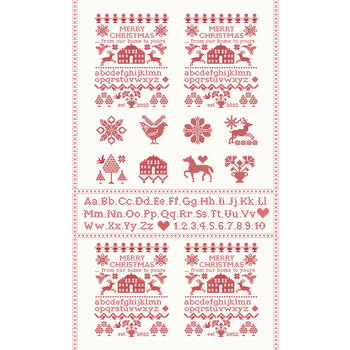 Christmas Stitched 20448-24 Snow Poinsettia by Fig Tree & Co. for Moda Fabrics