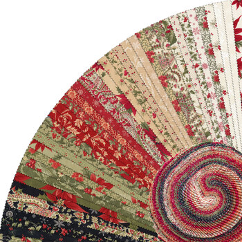 Poinsettia Plaza  Jelly Roll by 3 Sisters for Moda Fabrics