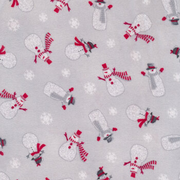 Winter Rendezvous F417-90 Lt. Gray by Jan Shade Beach for Henry Glass Fabrics