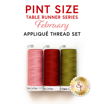  Pint Size Table Runner Series Kit - February - 3pc Thread Set