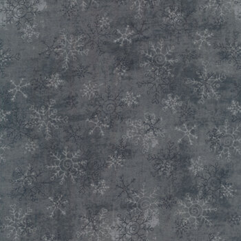 Let It Snow 2880F-77 Dk Blue by Janet Rae Nesbitt from Henry Glass Fabrics REM