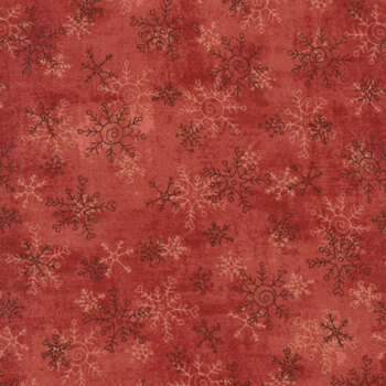 Let It Snow 2880F-88 Red by Janet Rae Nesbitt from Henry Glass Fabrics