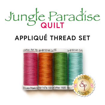 Jungle Paradise Quilt Kit - 4pc Appliqué Thread Set