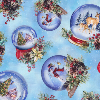 Snow Play U5008-16 Sky by Hoffman Fabrics