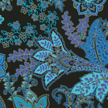Opulent Floral DM10571-BLUE-D by Michael Miller Fabrics