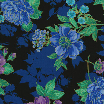 Opulent Floral DM10575-BLUE-D by Michael Miller Fabrics