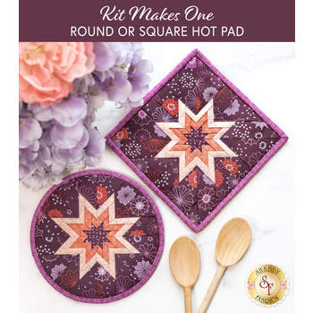  Folded Star Hot Pad Kit - Round OR Squared - Saguaro - Purple