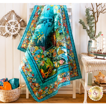  Calypso II - Panel Quilt Kit - Teal