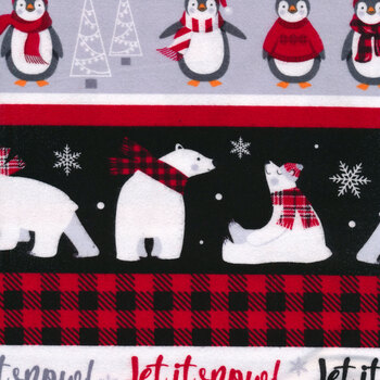 Winter Comfort Flannel 12762F-99 Snowy Stripe Multi by Kanvas Studio for Benartex