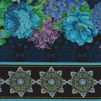 Opulent Floral DM10574-BLUE-D by Michael Miller Fabrics