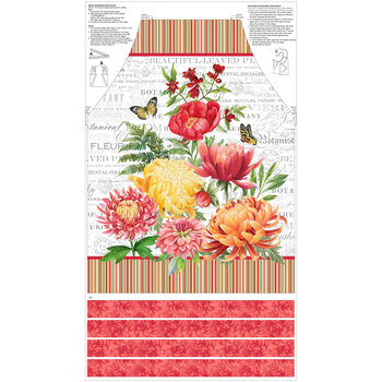 Morning Blossom C24928-10 Canvas Apron Panel by Michel Design Works for Northcott Fabrics