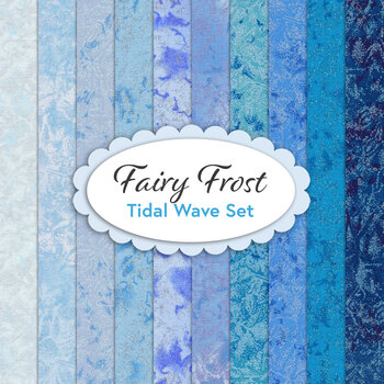Fairy Frost  10 FQ Set - Tidal Wave Set by Michael Miller Fabrics