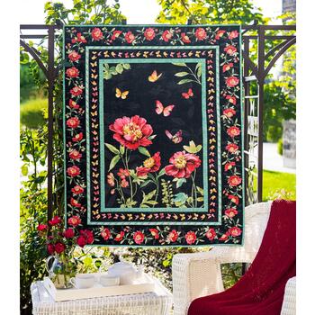 Pink Garden Panel Quilt - SAMPLE